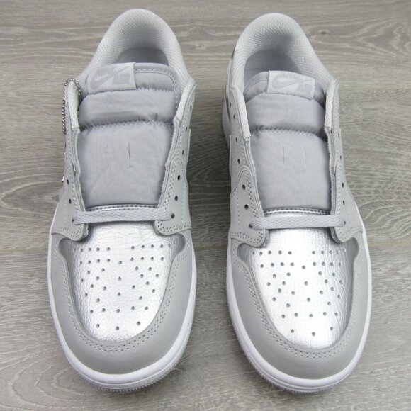 Air Jordan 1 Low OG Silver Sneakers Men's Size 10 NEW - Picture 5 of 14